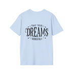 Pocket-Sized Dream Tee — 'Dreams' Minimal Graphic T-Shirt