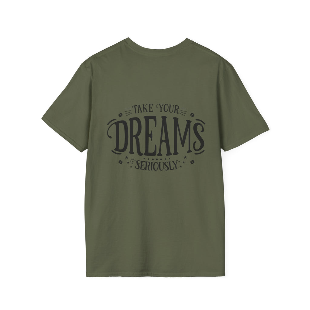 Pocket-Sized Dream Tee — 'Dreams' Minimal Graphic T-Shirt