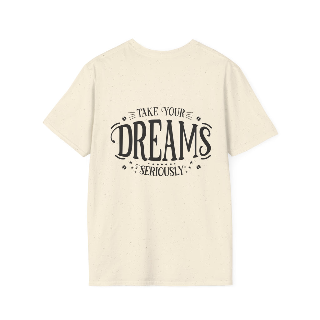 Pocket-Sized Dream Tee — 'Dreams' Minimal Graphic T-Shirt