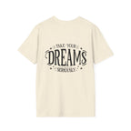 Pocket-Sized Dream Tee — 'Dreams' Minimal Graphic T-Shirt