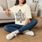 Pocket-Sized Dream Tee — 'Dreams' Minimal Graphic T-Shirt